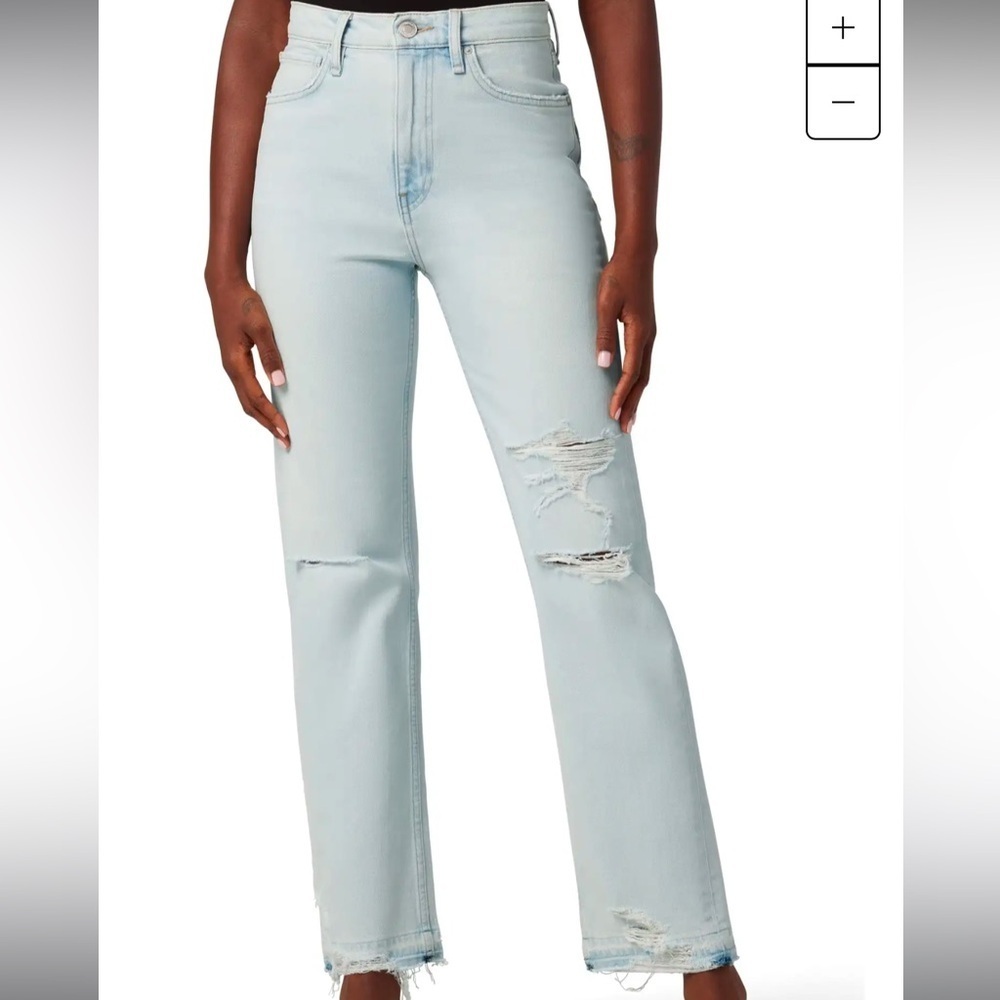 HUDSON | NWT Jade high rise straight leg loose fit light wash | Sz 25
